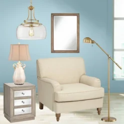 360 Lighting Dawson Traditional Pharmacy Floor Lamp 55" Tall Brass Metal Adjustable Boom Arm Dome Head For Living Room Reading Bedroom Office -360 Lighting GUEST e1bc0a7a 14cd 409d aade 2cdbc8909a56