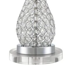 360 Lighting Sergio Modern Table Lamps Set Of 2 With Round Risers 24 1/2" High USB Port Acrylic White Drum Shade For Bedroom Living Room Desk House -360 Lighting GUEST e2ac572a c7b4 4e7e a677 b3174c16db6d