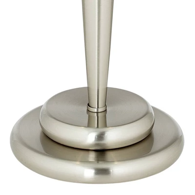 360 Lighting Deco Modern Accent Table Lamps 17" High Set Of 2 Brushed Steel Touch On Off White Glass Dome Shade For Bedroom Bedside Nightstand Office 6 360 Lighting Deco Modern Accent Table Lamps 17" High Set Of 2 Brushed Steel Touch On Off White Glass Dome Shade For Bedroom Bedside Nightstand Office - Image 4