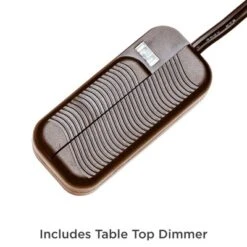 360 Lighting Bentley Rustic Farmhouse Table Lamp 29" Tall Brown Leaf Hammered With Table Top Dimmer Off White Empire Shade For Bedroom Living Room -360 Lighting GUEST e3f27b5f 3e1e 4fbc 84ab f81610a4cae9