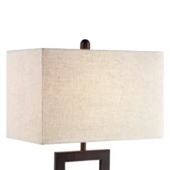 360 Lighting Todd Modern Table Lamps 30" Tall Set Of 2 Bronze With USB And AC Power Outlet In Base Oatmeal Shade For Bedroom Living Room Bedside Desk -360 Lighting GUEST e3fc4773 f079 4fb4 a909 ecb900471204
