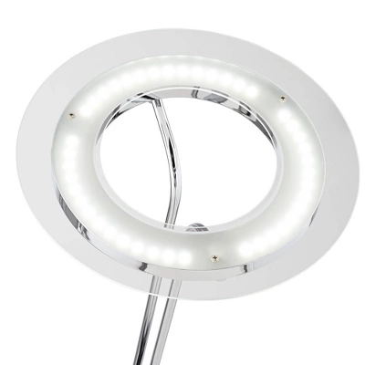 360 Lighting Perseus Modern Torchiere Floor Lamp With Reading Light 71 3/4" Tall Chrome Silver Metal LED Adjustable For Living Room Bedroom House Home 4 360 Lighting Perseus Modern Torchiere Floor Lamp With Reading Light 71 3/4" Tall Chrome Silver Metal LED Adjustable For Living Room Bedroom House Home - Image 2