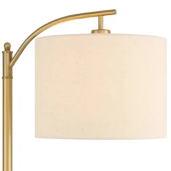 360 Lighting Rayna Farmhouse Rustic 61 1/2" Tall Standing Floor Lamps Set Of 2 Lights Downbridge Arc Foot Switch Metal Warm Gold Finish Living Room -360 Lighting GUEST e6021439 488e 4adc 9441 ad6a3ad4a9ed