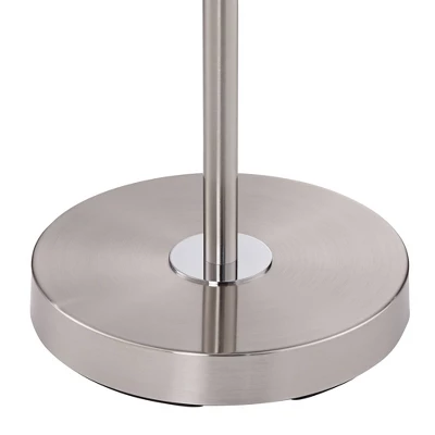 360 Lighting Caper Modern Floor Lamps With Tray Table 60 1/2" Tall Set Of 2 Brushed Nickel USB And Outlet Off White Fabric Drum Shade For Living Room 8 360 Lighting Caper Modern Floor Lamps With Tray Table 60 1/2" Tall Set Of 2 Brushed Nickel USB And Outlet Off White Fabric Drum Shade For Living Room - Image 6