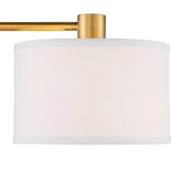 360 Lighting Colby Modern Desk Lamp 21" High Antique Gold With USB And AC Power Outlet In Base White Linen Drum Shade For Bedroom Living Room Desk -360 Lighting GUEST e72cd77c 6c13 4b8e bb5d 27f0e7d5b593