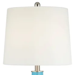 360 Lighting Modern Table Lamps 27 3/4" Tall Set Of 2 With USB Charging Port Blue Glass White Drum Shade For Living Room Bedroom 16 360 Lighting Modern Table Lamps 27 3/4" Tall Set Of 2 With USB Charging Port Blue Glass White Drum Shade For Living Room Bedroom -360 Lighting GUEST e816aef1 effe 49b0 8db6 ca67bc64a175