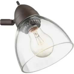 360 Lighting Riley Rustic Farmhouse Torchiere Floor Lamp With Side Lights 72" Tall Painted Bronze Metal Clear Glass Shade For Living Room Reading Home -360 Lighting GUEST e865ab9f 9089 471b 9cb8 8e672757459e