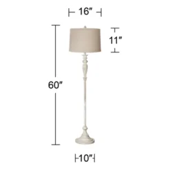 360 Lighting Vintage Shabby Chic Floor Lamp 60" Tall Antique White Washed Natural Linen Fabric Drum Shade For Living Room Reading Bedroom Office 15 360 Lighting Vintage Shabby Chic Floor Lamp 60" Tall Antique White Washed Natural Linen Fabric Drum Shade For Living Room Reading Bedroom Office -360 Lighting GUEST e9bba1ca c7ba 4721 ae7b 54cc95cd1ebe