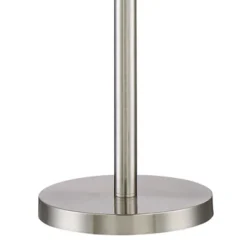 360 Lighting Jordan Modern Torchiere Floor Lamp With Side Lights 71 1/2" Tall Brushed Nickel Alabaster Glass Shade For Living Room Reading Bedroom -360 Lighting GUEST ea75f685 cdd1 4f16 8982 52be0d01544b