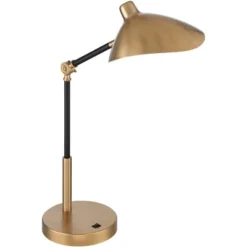 360 Lighting Colborne Modern Mid Century Desk Table Lamp 28" Tall Antique Brass Black With USB Charging Port LED For Bedroom Living Room Bedside Kids 17 360 Lighting Colborne Modern Mid Century Desk Table Lamp 28" Tall Antique Brass Black With USB Charging Port LED For Bedroom Living Room Bedside Kids -360 Lighting GUEST eb0cdc7c 4a7f 496b 9050 ff24ce9c26de