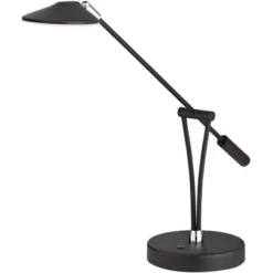 360 Lighting Arnie 20" High Small Modern Desk Lamps Set Of 2 USB Port Adjustable LED Satin Black Metal Home Office Living Room Charging Bedroom -360 Lighting GUEST eb17a6a3 734b 4cdc a131 b37174a48f78