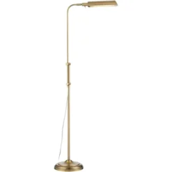 360 Lighting Culver Traditional Pharmacy Floor Lamp Standing 57" Tall Plated Aged Brass LED Adjustable Metal Shade For Living Room Reading Bedroo -360 Lighting GUEST ecdea239 aa2f 467e 83cf 376ccd8ad4d9