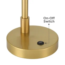 360 Lighting Brynn 25 1/2" High Industrial Desk Lamp Dual USB Port Gold Brass Finish Metal Single White Cone Shade Home Office Living Room Charging 14 360 Lighting Brynn 25 1/2" High Industrial Desk Lamp Dual USB Port Gold Brass Finish Metal Single White Cone Shade Home Office Living Room Charging -360 Lighting GUEST ed0fee73 fd7a 47c0 aa7d ca7be1663fff