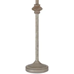 360 Lighting Lynn Country Cottage Buffet Table Lamps 26 3/4" High Set Of 2 Beige Wood White Drum Shade For Bedroom Living Room Bedside Nightstand Kids -360 Lighting GUEST ef3f0299 4342 4739 a677 5cde3bcdcfca 1