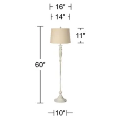 360 Lighting Vintage Shabby Chic Floor Lamp 60" Tall Antique White Washed Burlap Drum Shade For Living Room Reading Bedroom Office 14 360 Lighting Vintage Shabby Chic Floor Lamp 60" Tall Antique White Washed Burlap Drum Shade For Living Room Reading Bedroom Office -360 Lighting GUEST f1a9c4fa 1b41 4544 a1ee eb3557015181