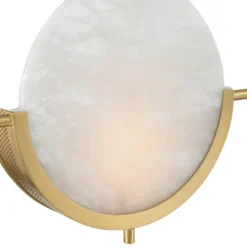 360 Lighting Barranco 9 1/2" Warm Gold And Alabaster LED Wall Sconce -360 Lighting GUEST f20a05b4 9321 475e a52d e34e6001458a