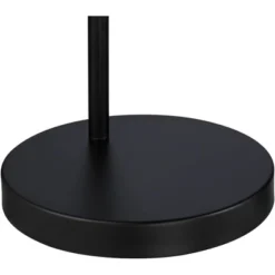 360 Lighting Modern Arc Floor Lamp With USB Charging Port 72" Tall Black White Linen Drum Shade For Living Room Reading House Home -360 Lighting GUEST f243cc1f dfe1 45a8 a471 71fe865a07df