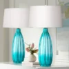360 Lighting Coastal Table Lamps 30" Tall Set Of 2 Fluted Blue Glass White Drum Shade For Living Room Family Bedroom Bedside Nightstand 2 360 Lighting Coastal Table Lamps 30" Tall Set Of 2 Fluted Blue Glass White Drum Shade For Living Room Family Bedroom Bedside Nightstand -360 Lighting GUEST f2c7c3fb 6073 41cd 9ed1 1923b7bff412