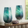 360 Lighting Carmen Modern Coastal Accent Table Lamps 12 1/2" High Set Of 2 Green Art Glass Shade For Bedroom Bedside Nightstand Office -360 Lighting GUEST f5f135a6 34b2 49d5 8b09 e20ef884f257