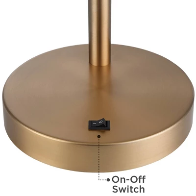 360 Lighting Colborne Modern Mid Century Desk Table Lamp 28" Tall Antique Brass Black With USB Charging Port LED For Bedroom Living Room Bedside Kids 7 360 Lighting Colborne Modern Mid Century Desk Table Lamp 28" Tall Antique Brass Black With USB Charging Port LED For Bedroom Living Room Bedside Kids - Image 5