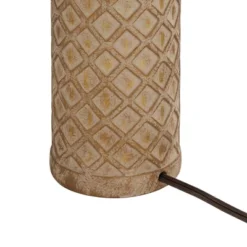 360 Lighting Gisele Cottage Table Lamps 24" High Set Of 2 Gold Wash Lattice Column Tapered Drum Shade For Bedroom Living Room Bedside Nightstand Home -360 Lighting GUEST faee4bb9 aa7e 49d5 8a71 09cf6859c535