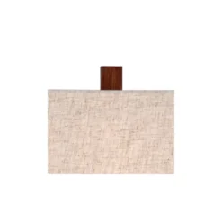 360 Lighting Modern Rustic Accent Table Lamps 23" High Set Of 2 Faux Wood Rectangular Block Brown Tan Fabric Shade For Bedroom Living Room House Home -360 Lighting GUEST fb69ed6a bbdf 4b27 b705 6243dc09bf0d