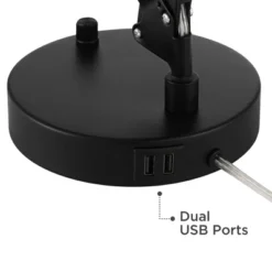 360 Lighting Wyatt 25" High Modern Desk Lamp USB Port Architect Adjustable Height Black Finish Metal Single Home Office Living Room Charging Bedroom 15 360 Lighting Wyatt 25" High Modern Desk Lamp USB Port Architect Adjustable Height Black Finish Metal Single Home Office Living Room Charging Bedroom -360 Lighting GUEST fba2836d ea74 4cb7 a981 144d6194666f