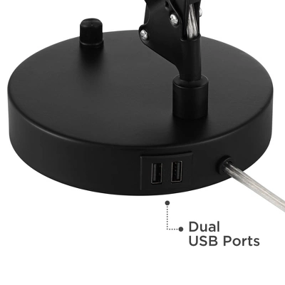 360 Lighting Wyatt 25" High Modern Desk Lamp USB Port Architect Adjustable Height Black Finish Metal Single Home Office Living Room Charging Bedroom 8 360 Lighting Wyatt 25" High Modern Desk Lamp USB Port Architect Adjustable Height Black Finish Metal Single Home Office Living Room Charging Bedroom - Image 6