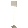 360 Lighting Modern Swing Arm Floor Lamp Adjustable Height 70" Tall Antique Brass Cream Burlap Drum Shade For Living Room Reading Bedroom -360 Lighting GUEST fd4d6256 415f 4e85 b7a2 31782a0e91c5
