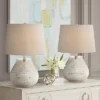 360 Lighting Country Cottage Accent Table Lamps 19 1/2" High Set Of 2 Mercury Glass Teardrop Gray Drum Shade For Bedroom Bedside -360 Lighting GUEST fdb69f12 fa65 43a7 9399 d7633add65d4