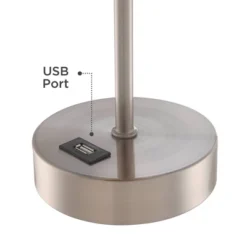 360 Lighting Justin Modern Accent Table Lamps 18" High Set Of 2 Silver With USB Charging Port And Table Top Dimmers White Shade For Bedroom Home Desk 12 360 Lighting Justin Modern Accent Table Lamps 18" High Set Of 2 Silver With USB Charging Port And Table Top Dimmers White Shade For Bedroom Home Desk -360 Lighting GUEST fe0db206 3a37 4568 9ba6 c4ffb5b99bcc 1