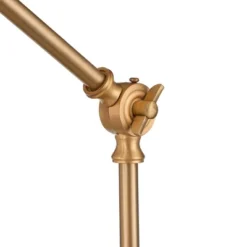 360 Lighting Industrial Modern Desk Lamp With USB And AC Power Outlet 23.5" High Antique Brass Metal For Living Room Bedroom House Bedside -360 Lighting GUEST fe78ecf3 41d2 4e31 825a dbca011e1629