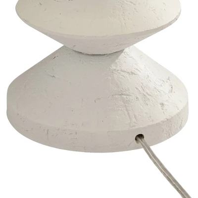 360 Lighting Modern Table Lamps 24 1/2" High Set Of 2 White Sculpture Fabric Cone Shade For Bedroom Living Room House Home Bedside Nightstand Office 8 360 Lighting Modern Table Lamps 24 1/2" High Set Of 2 White Sculpture Fabric Cone Shade For Bedroom Living Room House Home Bedside Nightstand Office - Image 6