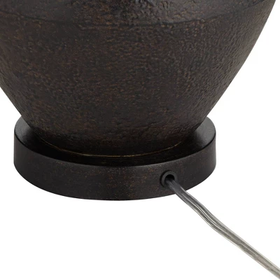 360 Lighting Las Cruces 28" Tall Jar With Handles Farmhouse Rustic Country Cottage Table Lamp Black Single White Shade Living Room Bedroom Bedside 8 360 Lighting Las Cruces 28" Tall Jar With Handles Farmhouse Rustic Country Cottage Table Lamp Black Single White Shade Living Room Bedroom Bedside - Image 6